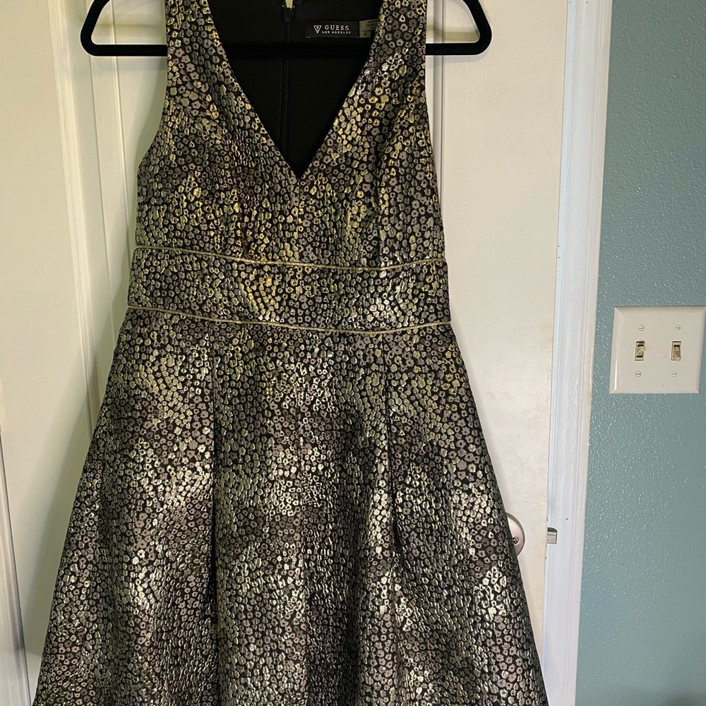 Guess Metallic Black Dress